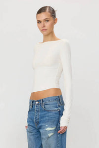 Eterne - Long Sleeve Boatneck Top