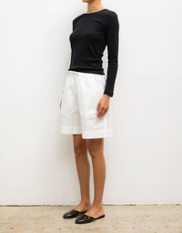 Leset - Long Sleeve Pointelle Slim Fit Tee