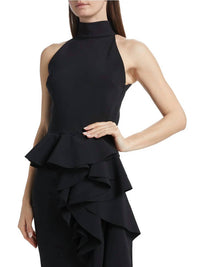 Chiara Boni - Ah Ruffled High-neck Gown