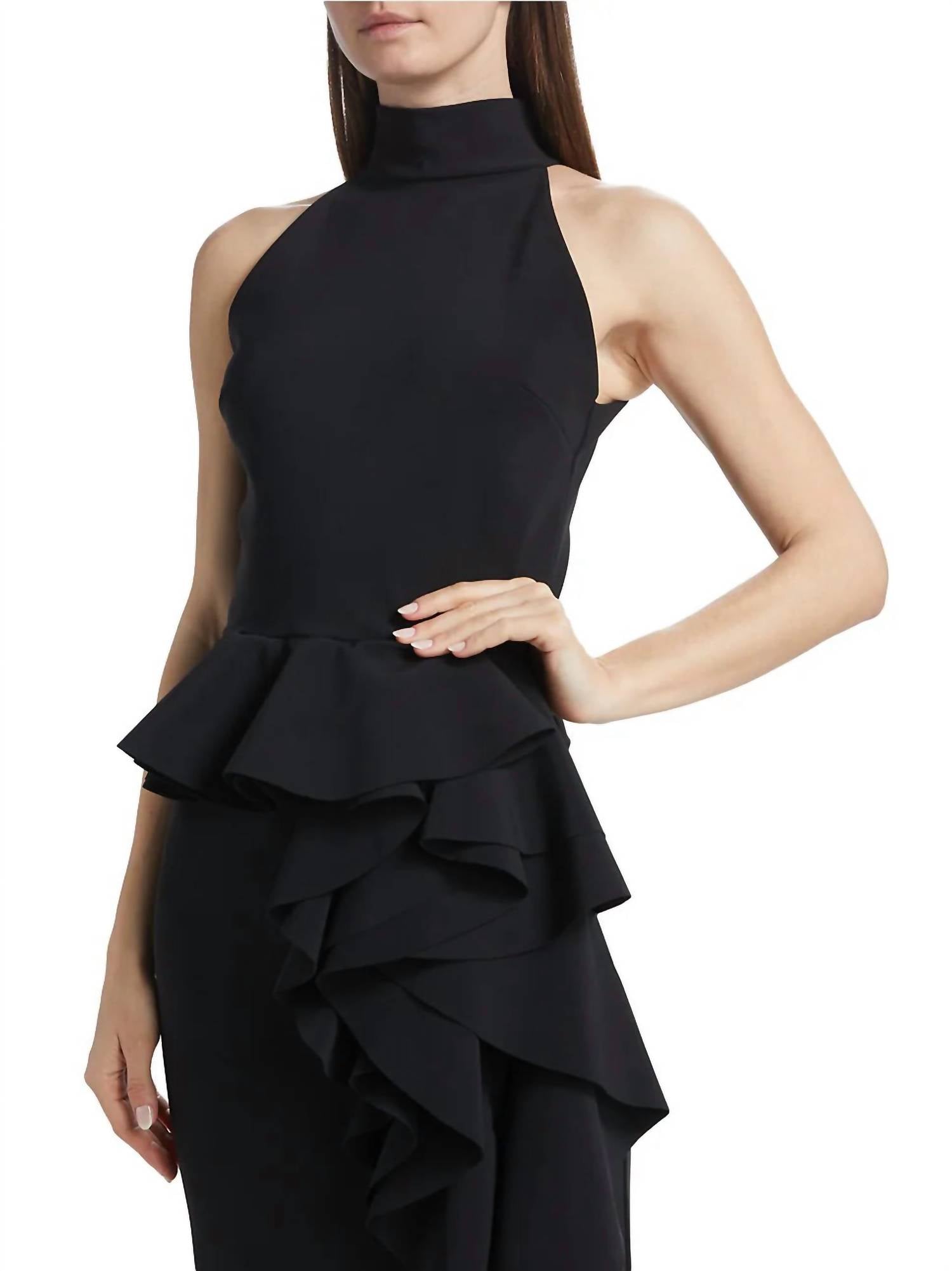 Chiara Boni - Ah Ruffled High-neck Gown