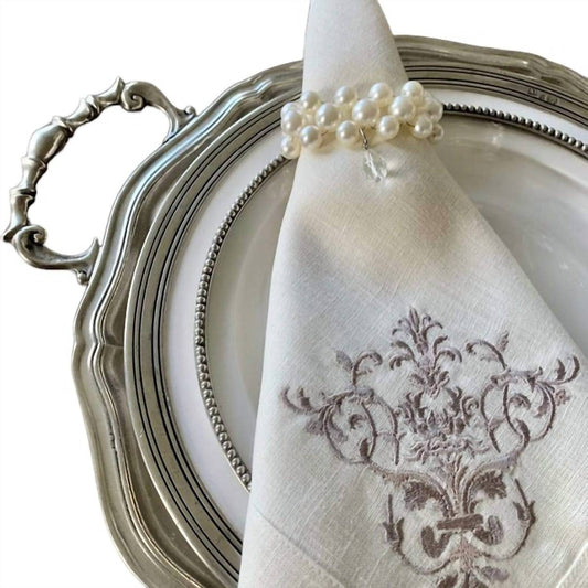 Arte Italica - Pearl with Teardrop Napkin Ring Set of 3