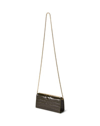 Veronica Beard - Barre Croc-embossed Leather Clutch Handbag