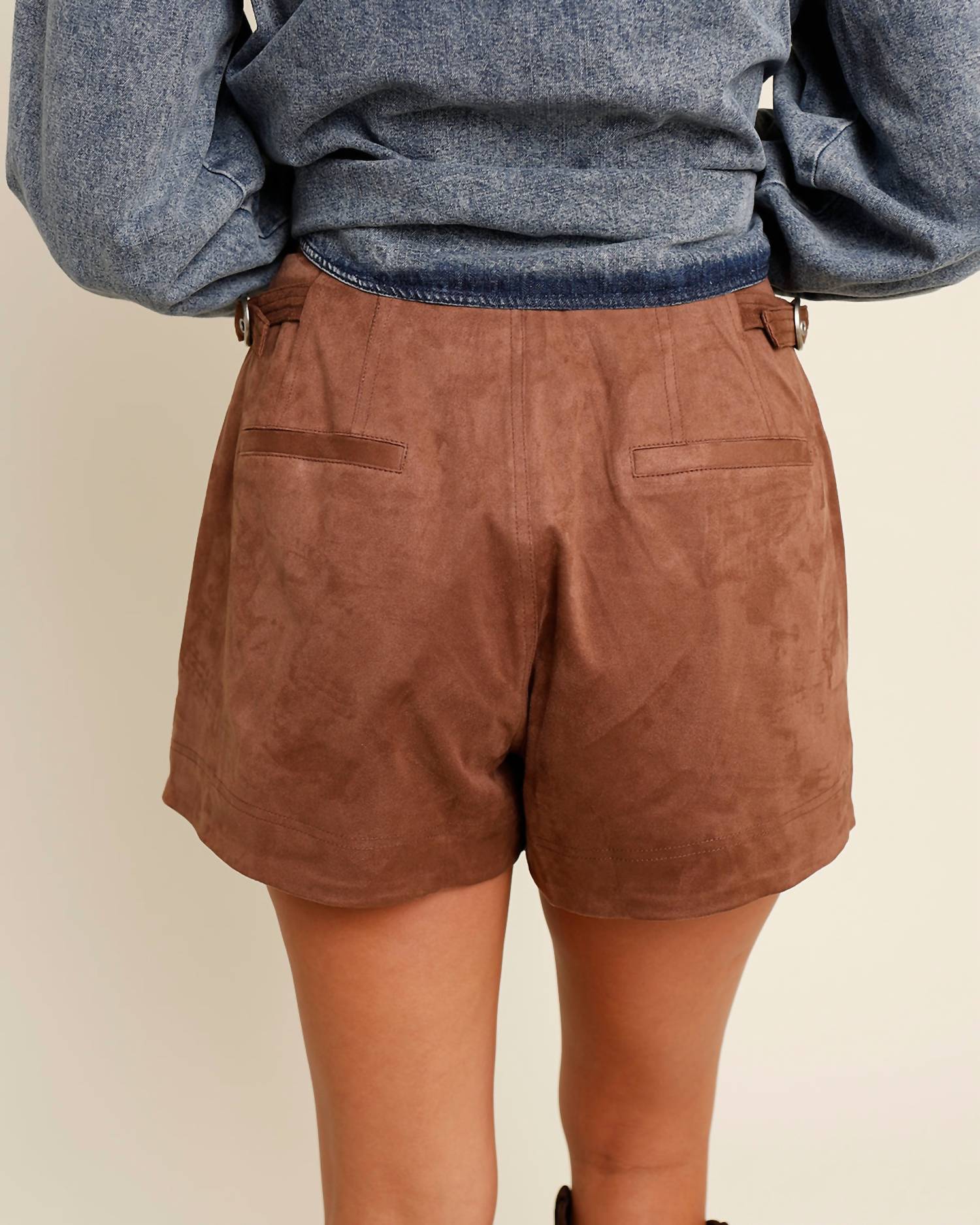 Jacquie The Label - Cordelia Suede Shorts