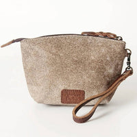 American Darling - Women's Hair On Leather Travel Make Up Pouch