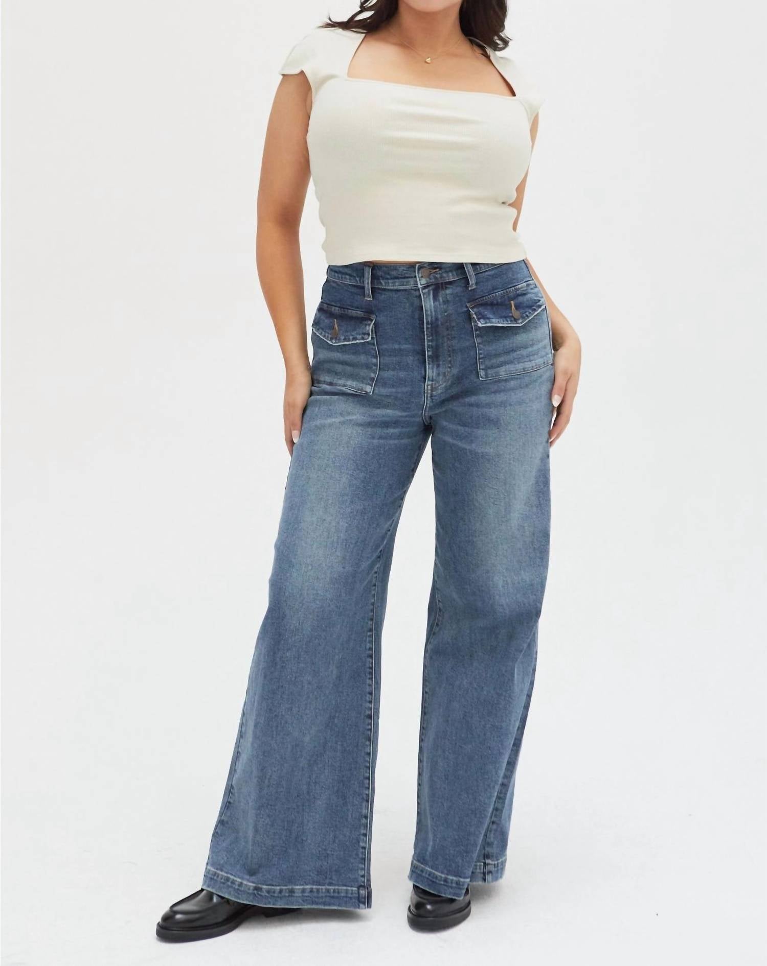 Oliver Logan - Campell Wide Leg High Rise Touser Jean