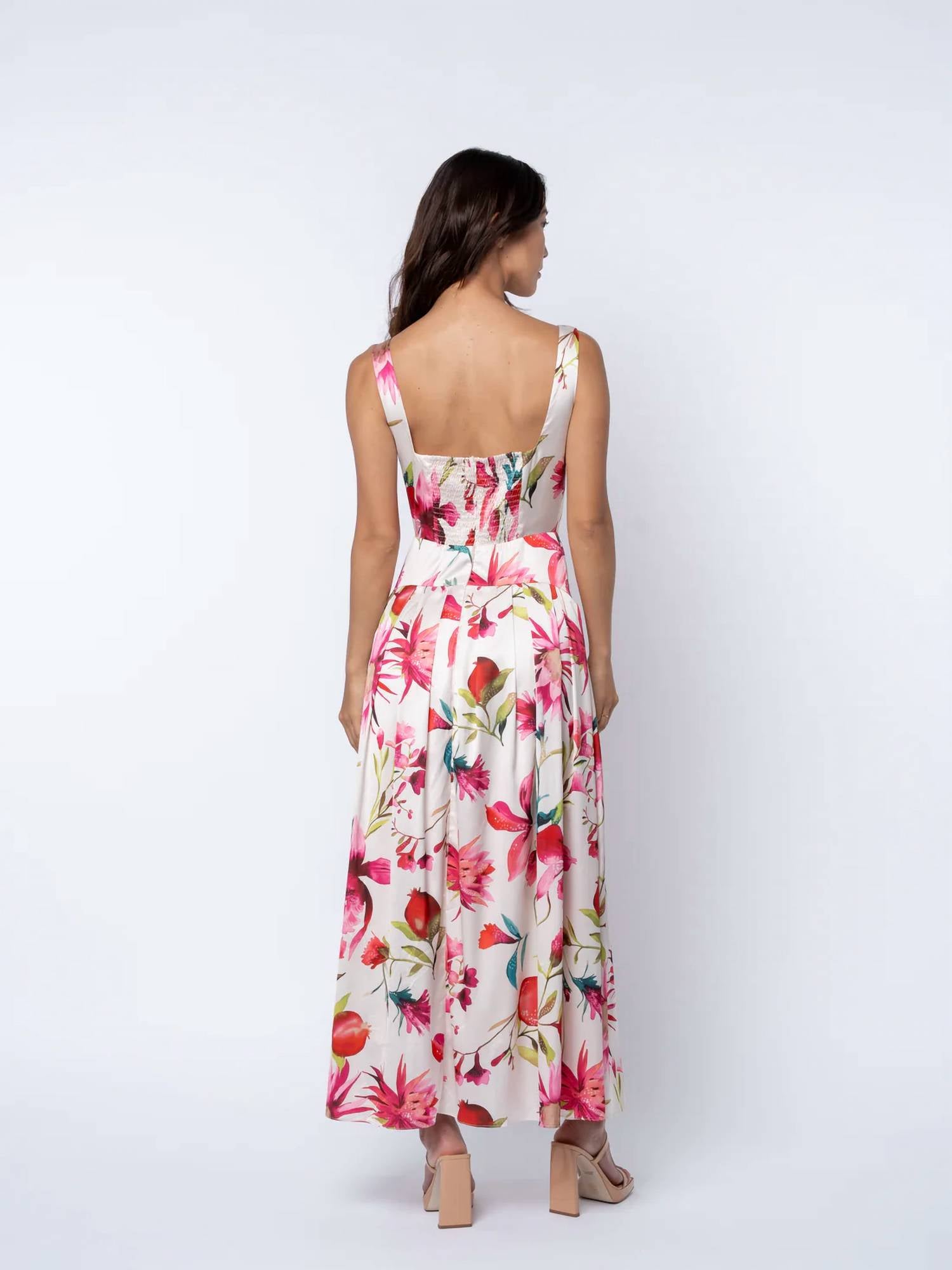 Ciebon - Juno Pomegranate Print Maxi Dress