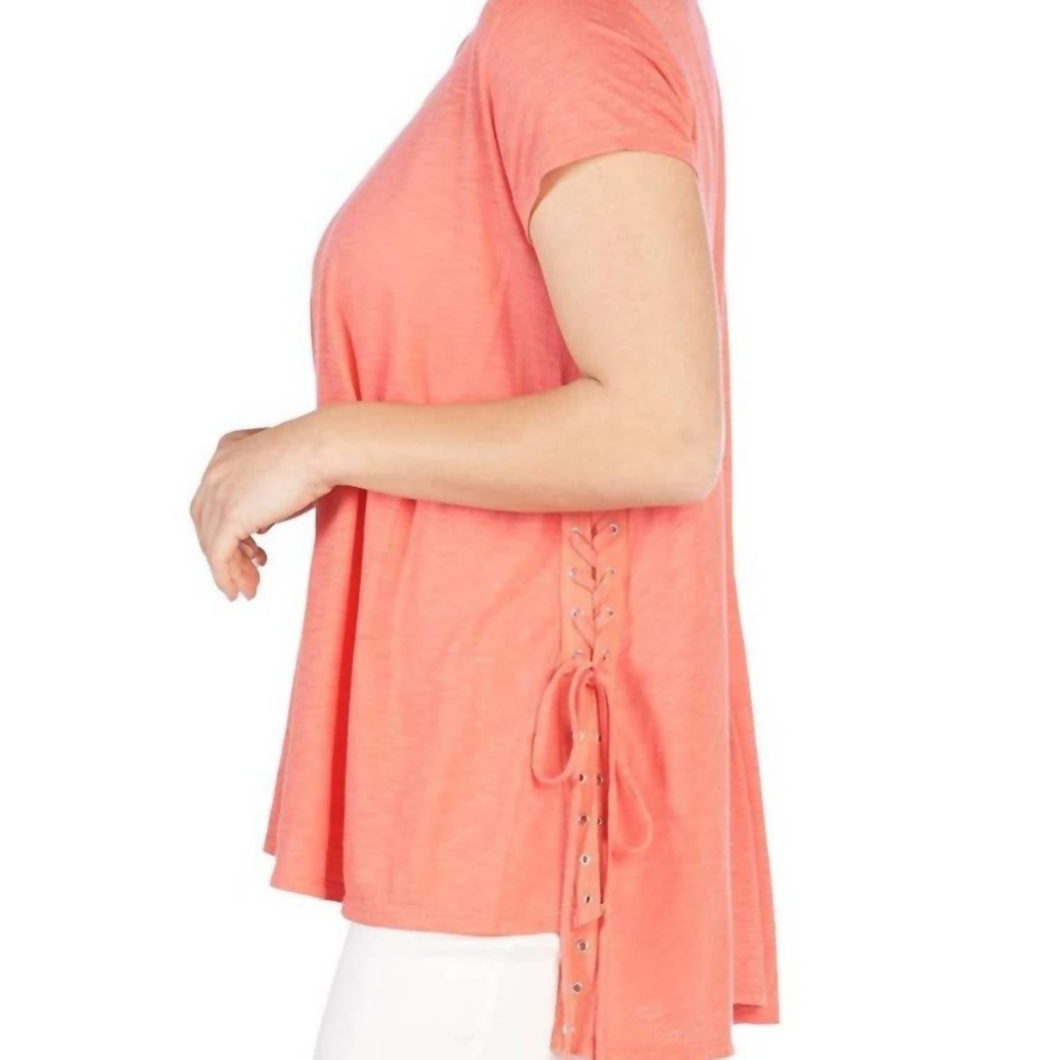 Coco + Carmen - Lace Up Side Tee