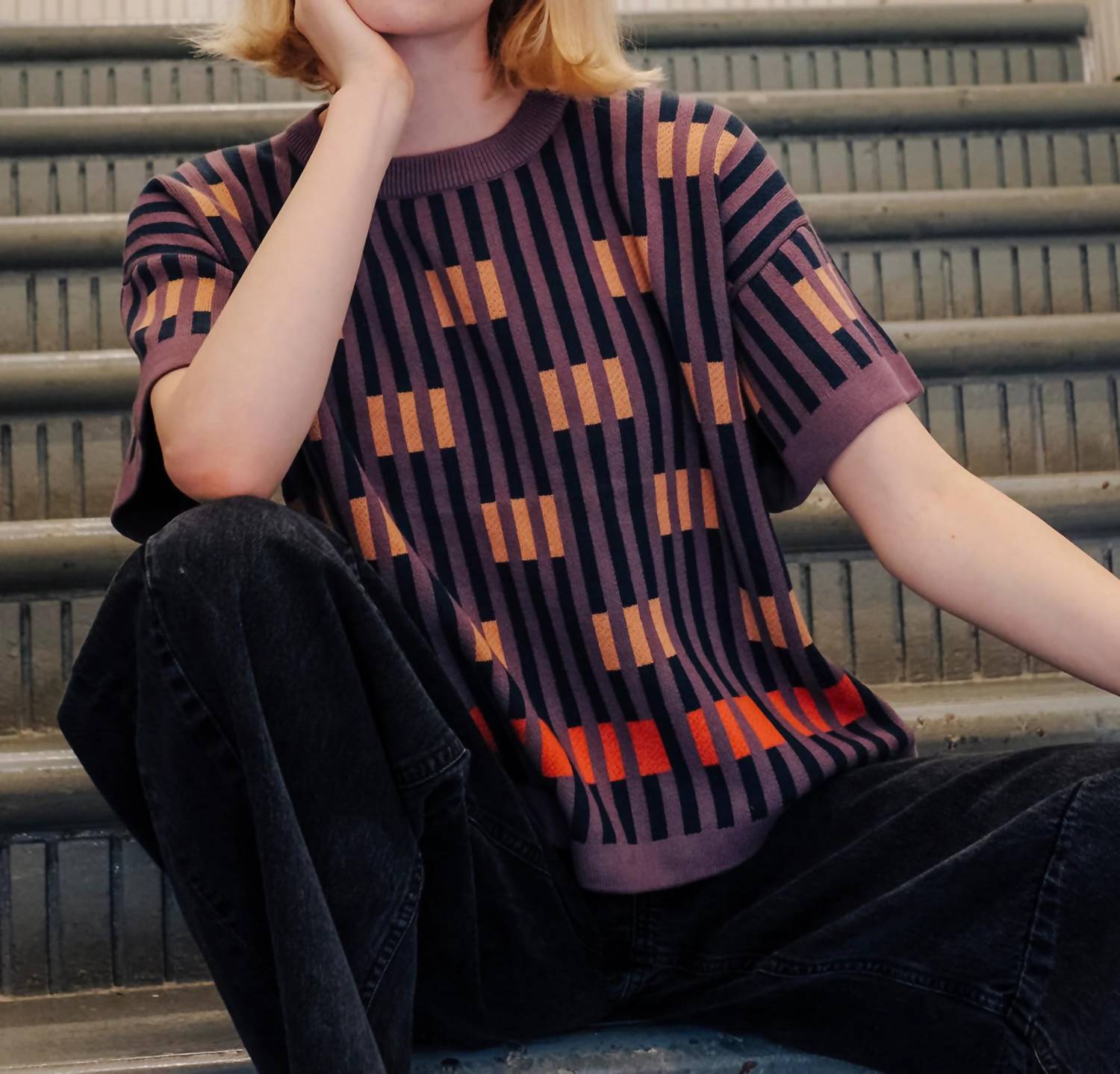 The Endery - Bauhaus Short Sleeve Sweater Tee