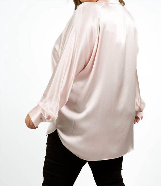 Vince - Silk Band Collar Long Sleeve Blouse