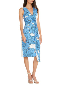 Maggy London - Sleeveless Floral Contrast Dress
