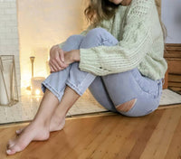 Lumiere - Thick Cable Knit Sweater