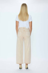 Pistola - Tate Crop High Rise Bowed Wide Leg Jean