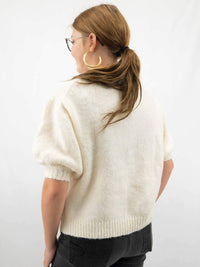 Bibi - Metallic Letter Bride Sweater