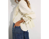 Mulla - Pleated In Back Cotton Blouse