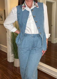 Beulahstyle - Button Detail Collar Button Down Shirt