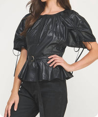 Strut & Bolt - Bet On You Faux Leather Top