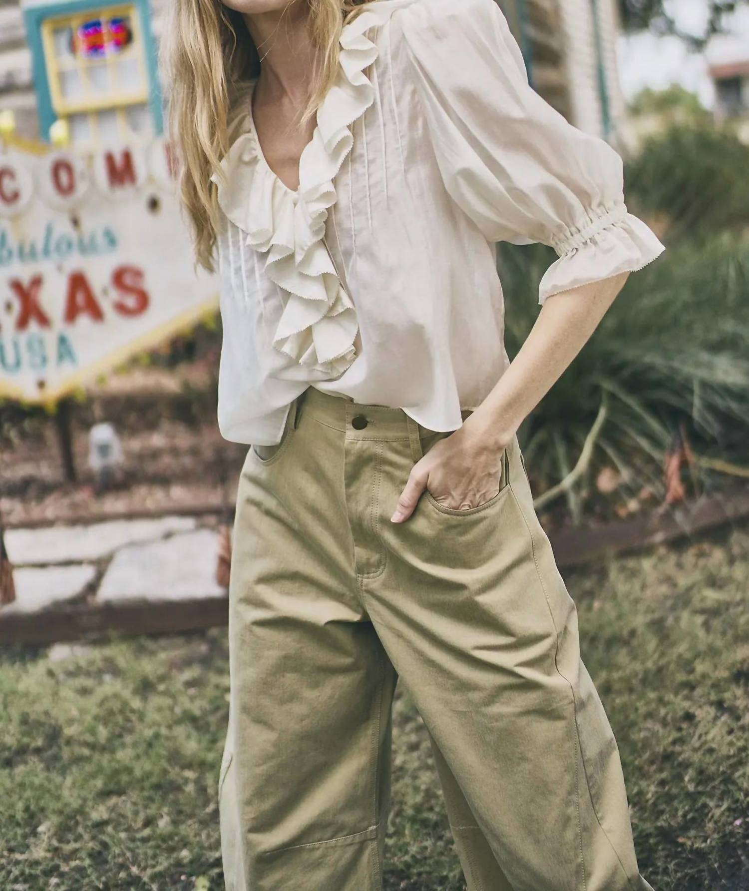 Hunter Bell - Imogen V-neck Blouse