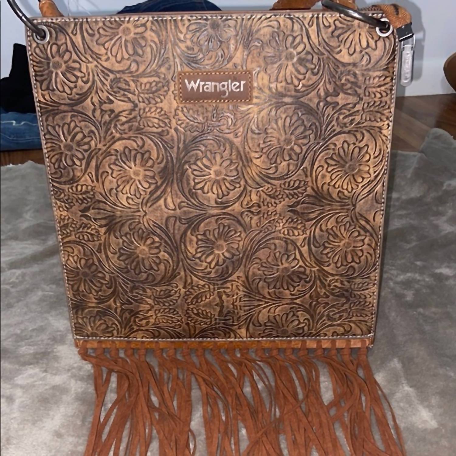 Wrangler - Fringe floral shoulder bag