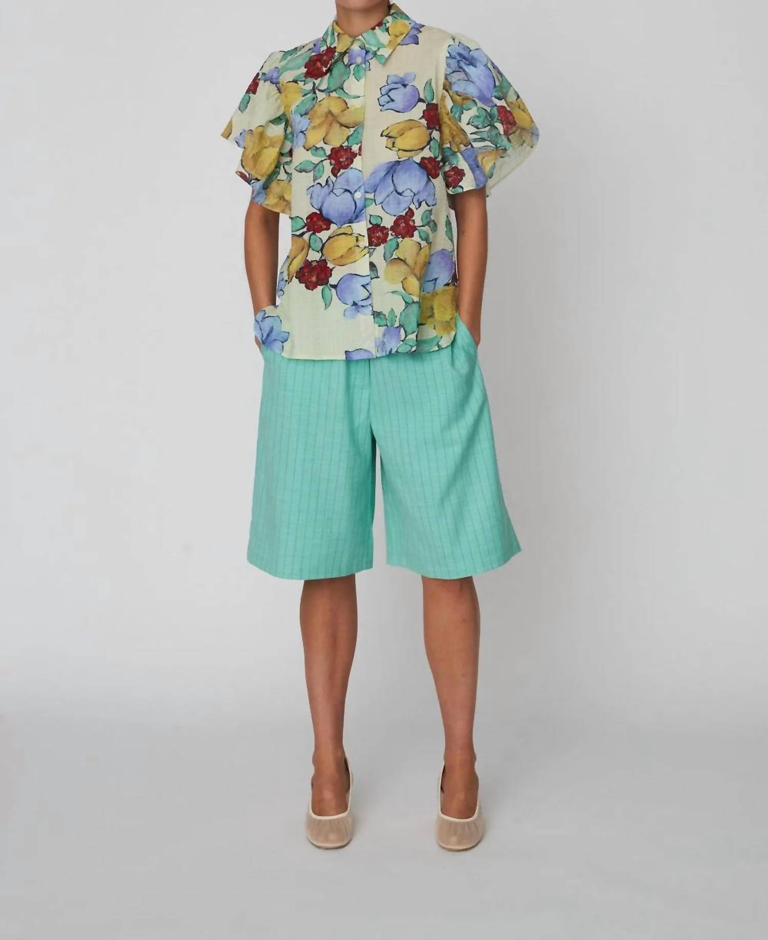 Stella Nova - Flowered Button-down Shirt