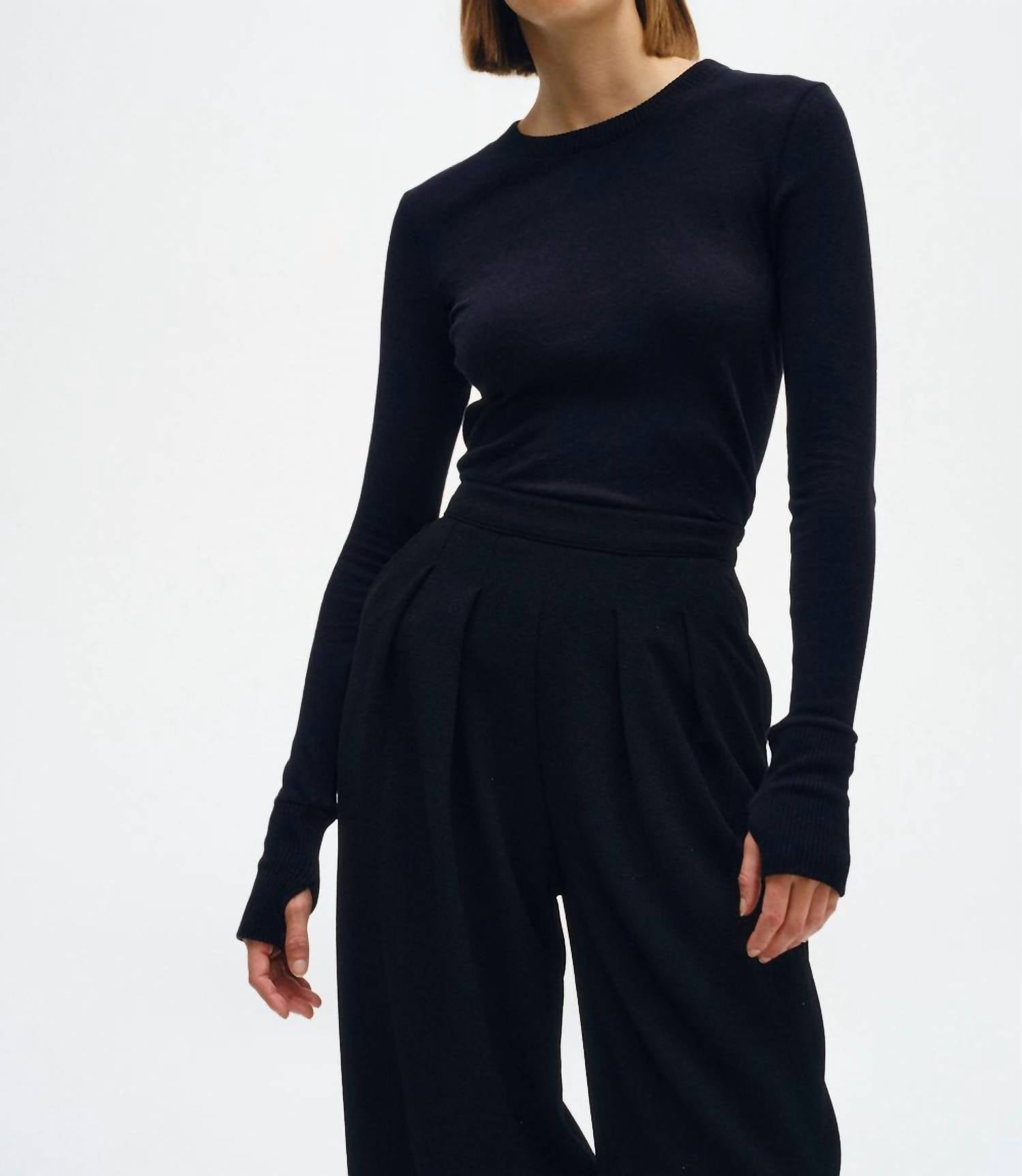 Enza Costa - Women's Easy Cuffed Crew Top