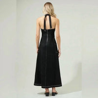 Sugarlips - Sulema Halter Denim Dress