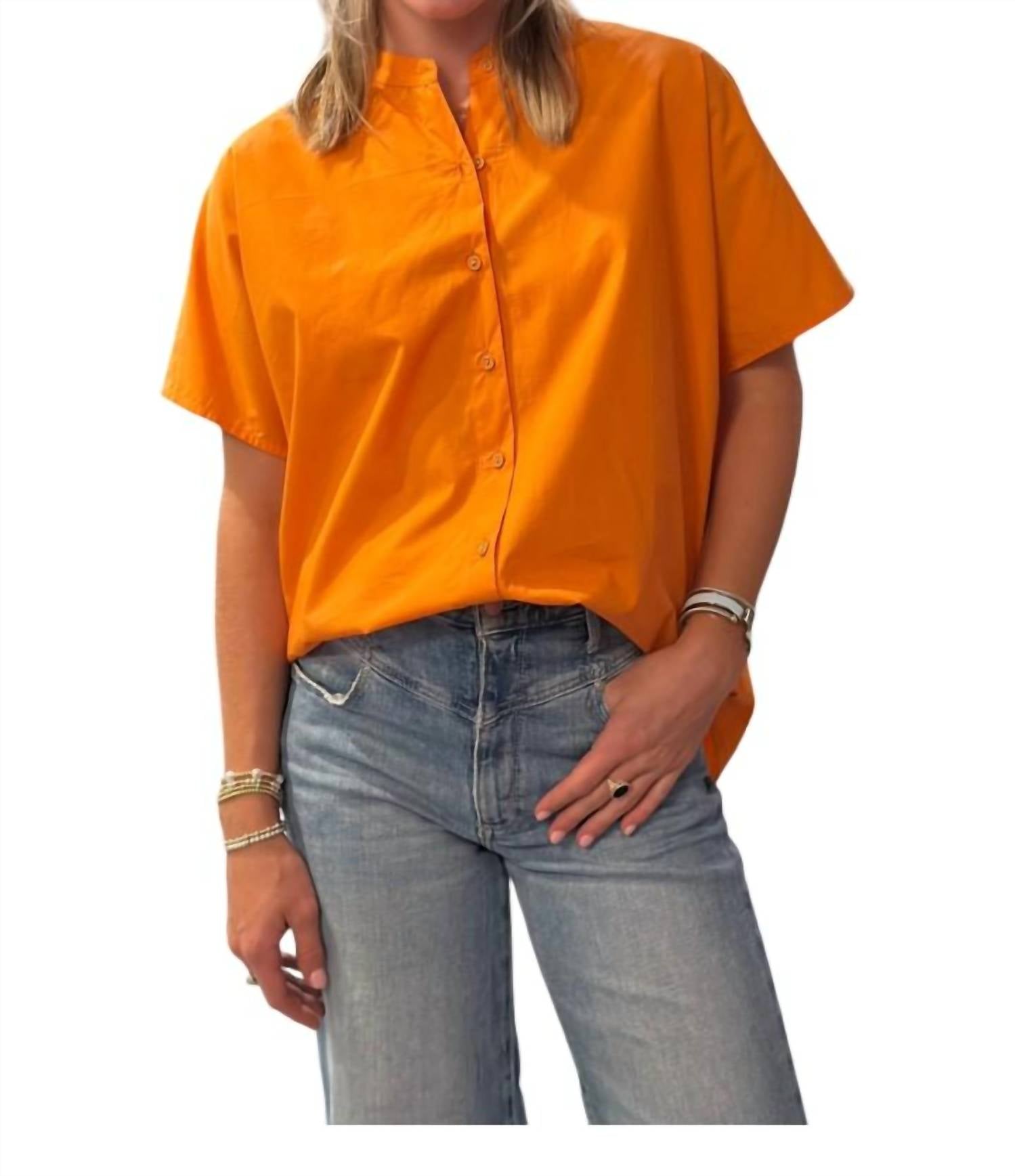 Anna Cate Lilly Top in orange - women's shirt