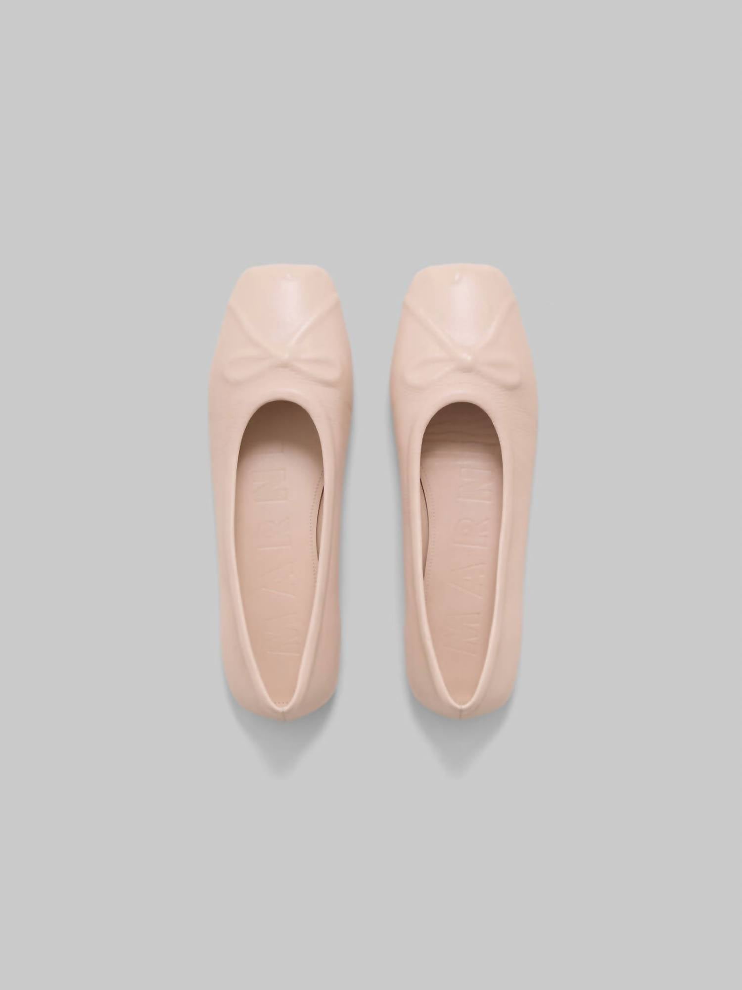 Marni - Women's Nappa Leather Seamless Little Bow Ballet Flat