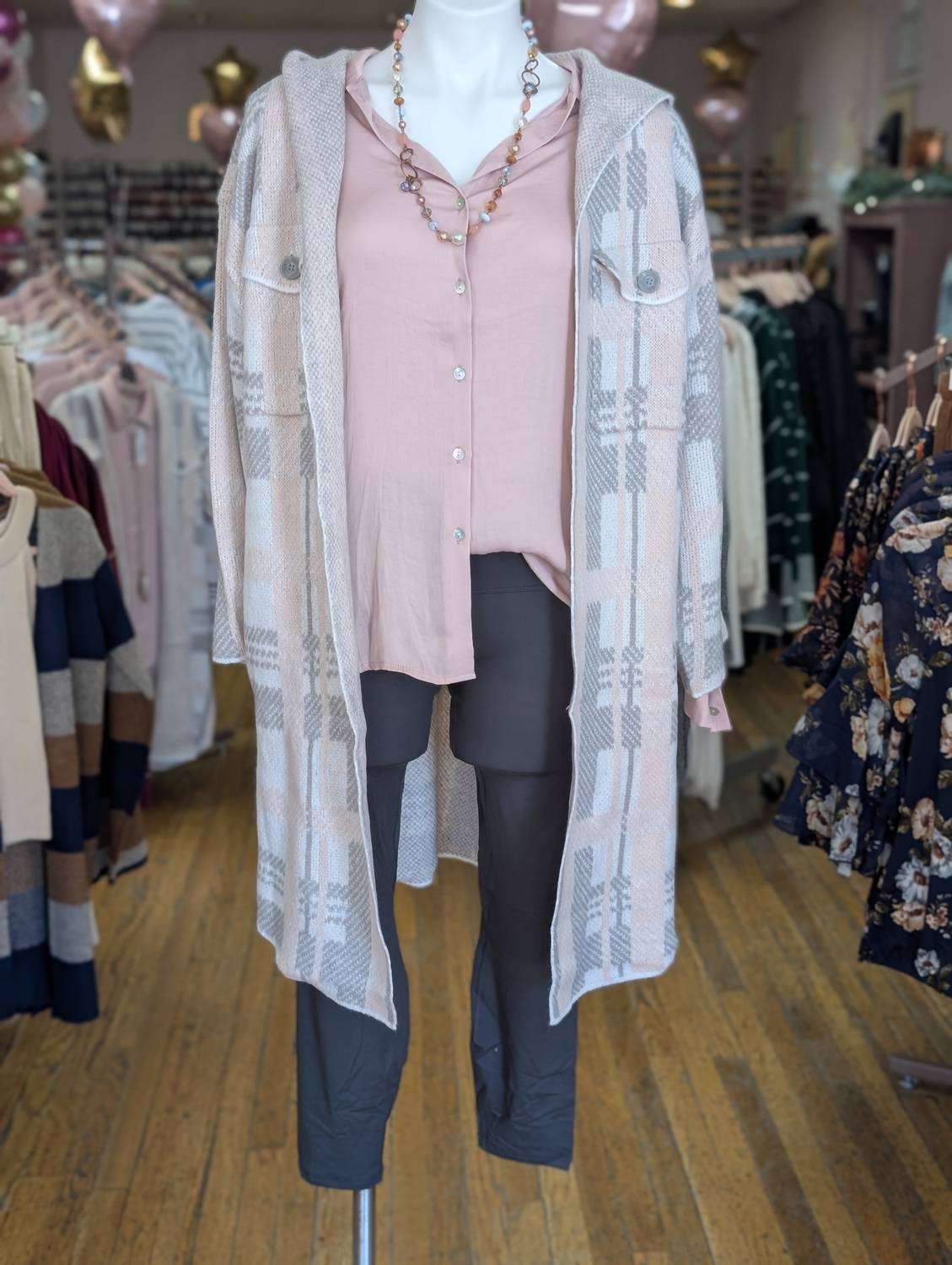 By Design - Ava Plaid Cardigan Jacket