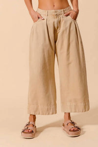 So Me - Mid Rise Wide Leg Chino Pants With Pockets