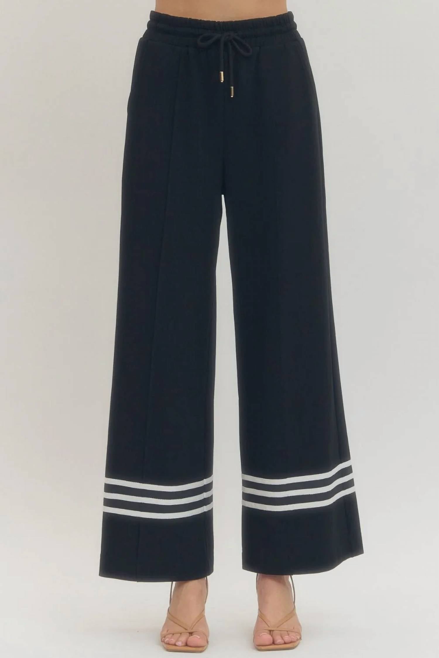 Entro - Trim Wide-Leg Pants