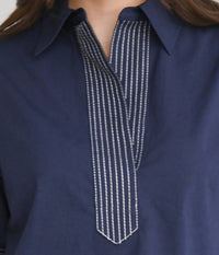 Never A Wallflower - Split Neck Blouse
