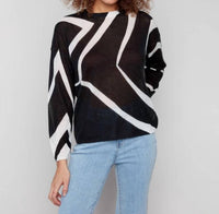Charlie B - Printed Lightweight Mohair-effect Knit Sweater