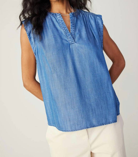 Current Air - Leni Sleeveless Chambray Top