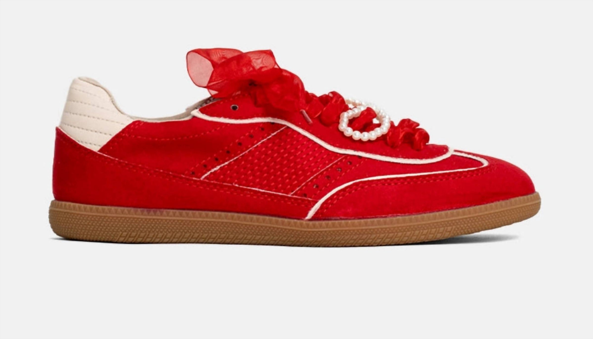 SHU SHOP Women's Sophie Suede Sneakers in red - women's sneaker