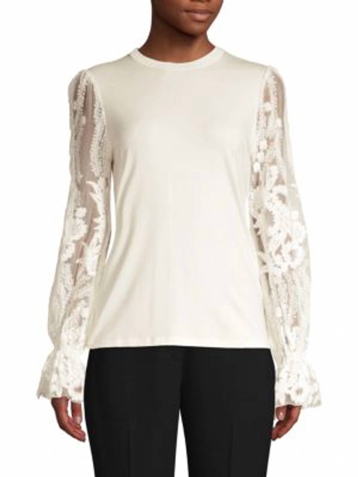 Elie Tahari - Harmani Lace Sleeve Top
