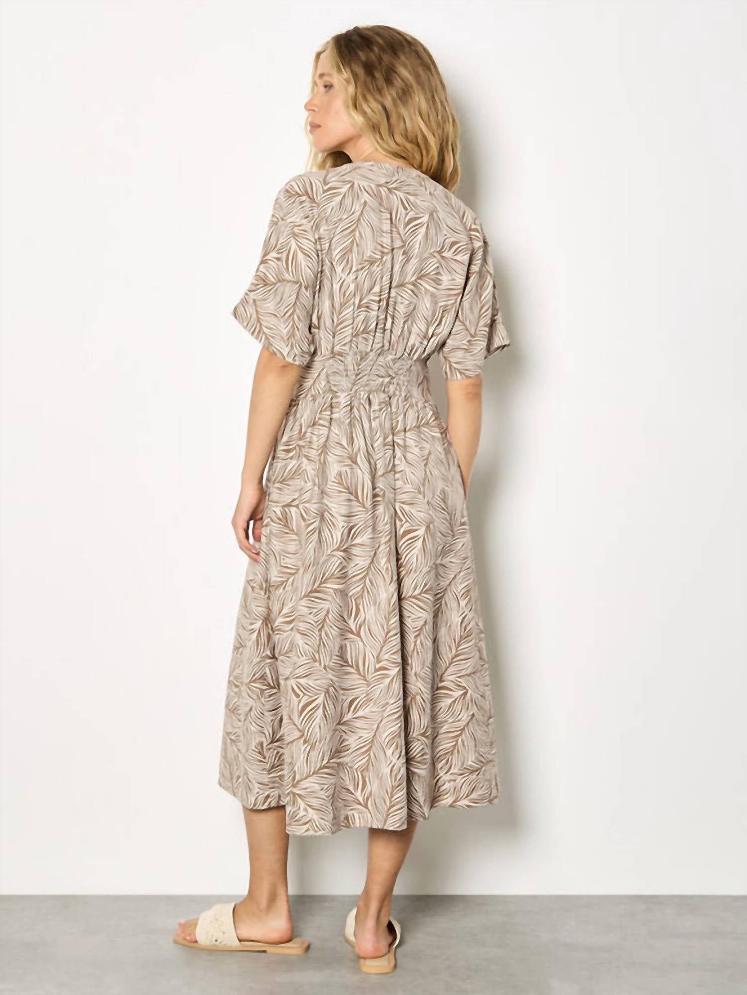 Apricot - Fernwood Button Down Dress