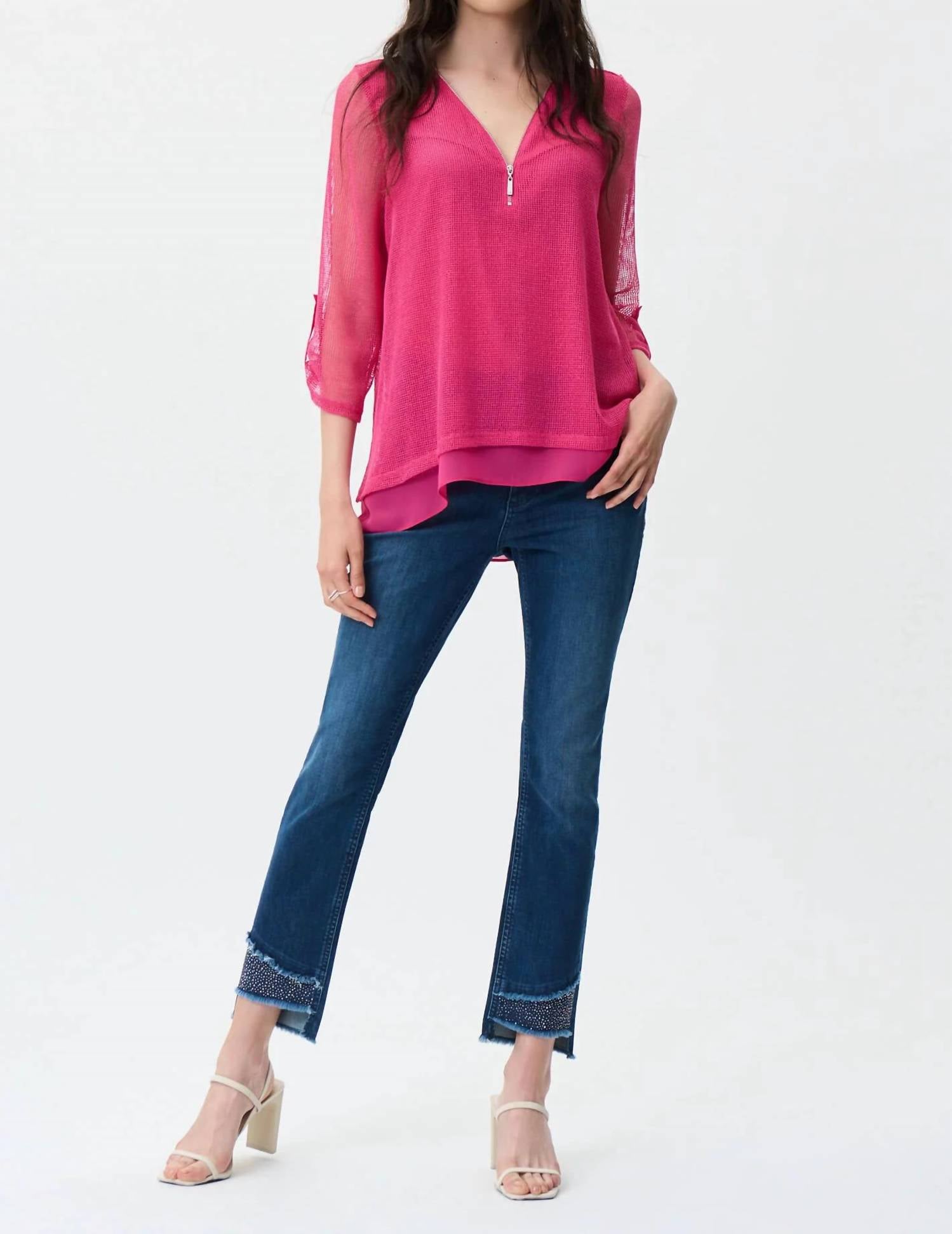 Joseph Ribkoff - Embellished Slim-Leg Jeans