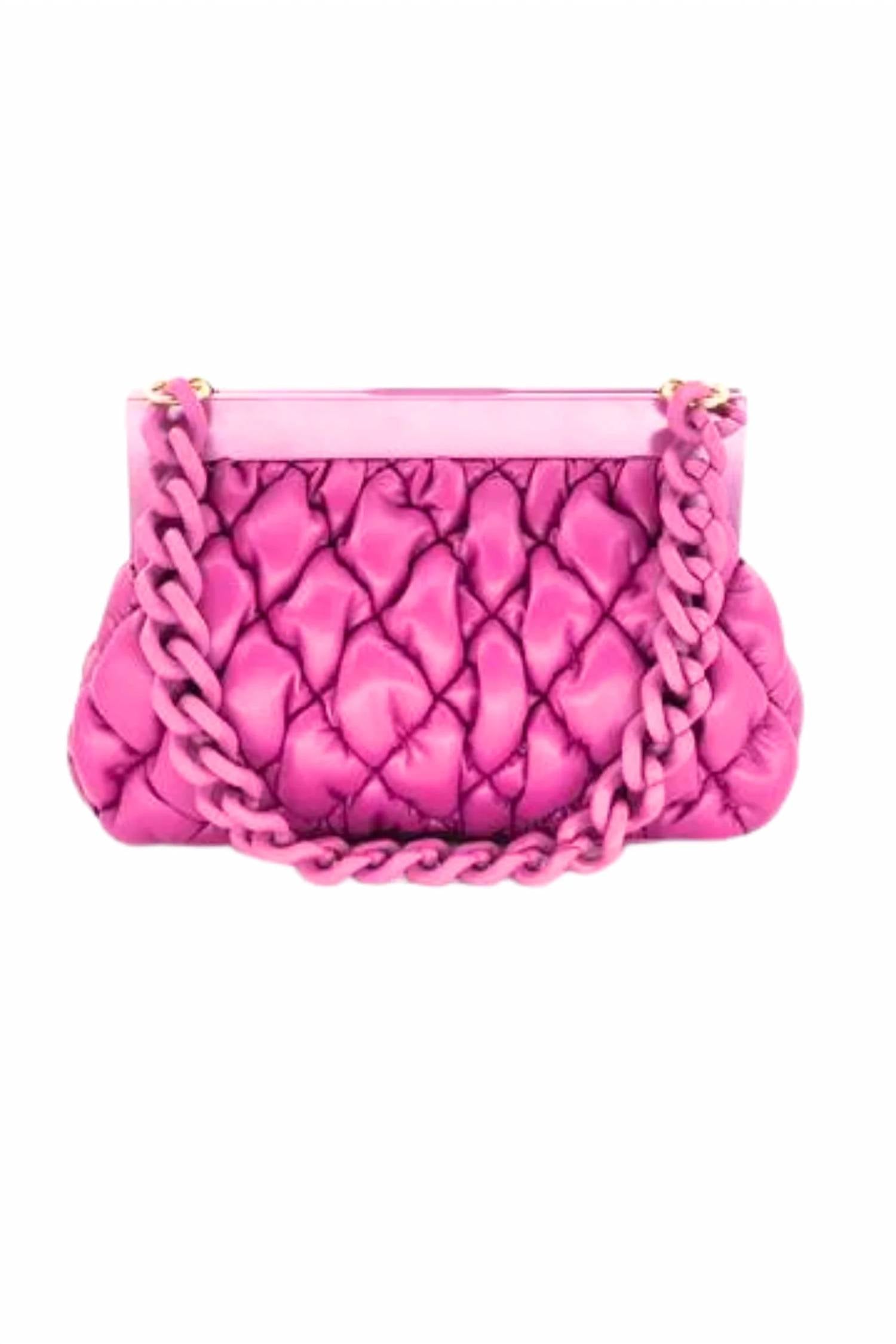 Bc Handbags - Women's Quilted Clutch With Chain Strap