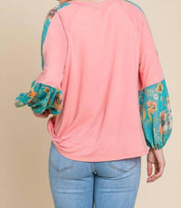 Emerald Collection - Blush Twist Fashion Top