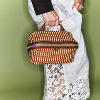 Clare V. - Women's Fusealis Woven Leather Charlotte Case