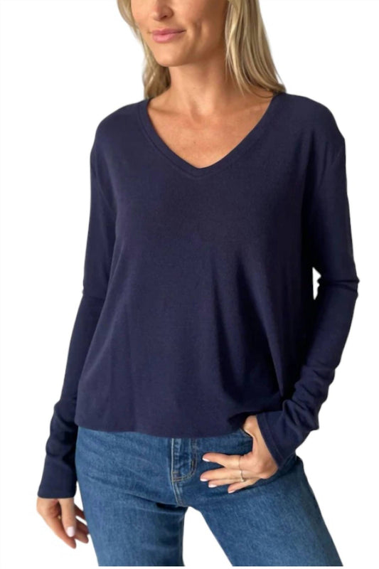 Six/Fifty - Stacy Cross Back Long Sleeve Top