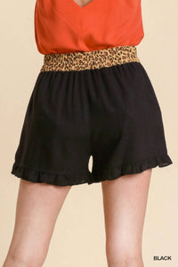 Umgee - Linen Ruffle Hem Shorts