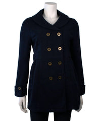 Tulle - Double Breasted Coat with Shawl Collar