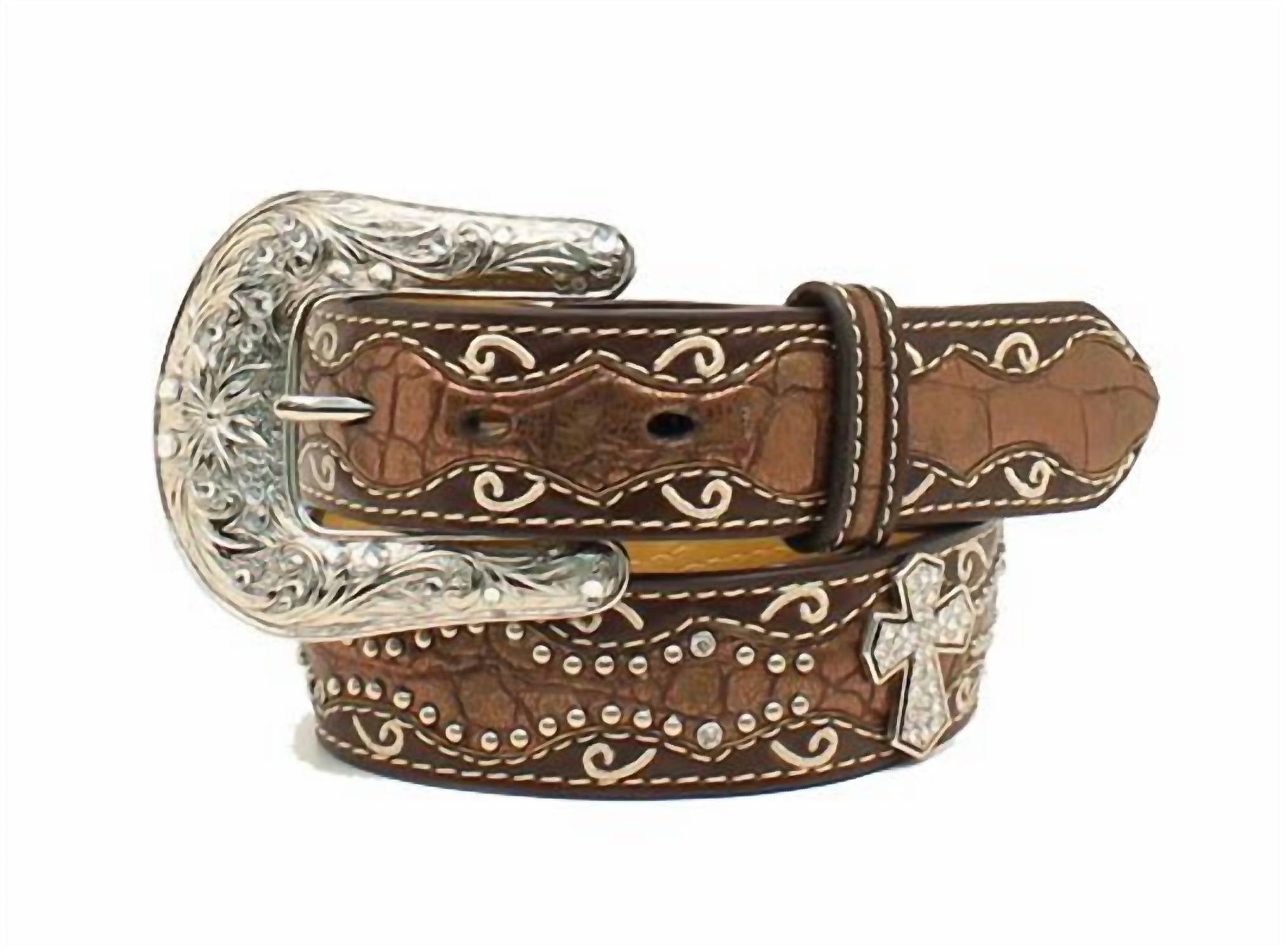 Ariat - Girls Leather Studded Cross Belt