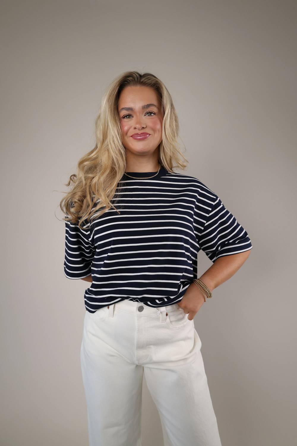 Pistola - Women's Mae Boxy Striped Tee