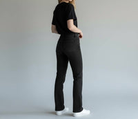 LOVERVET High Rise Boot Cut Jeans in black - women's jeans - alternate view