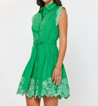 Current Air - Floral Embroidered Mini Dress