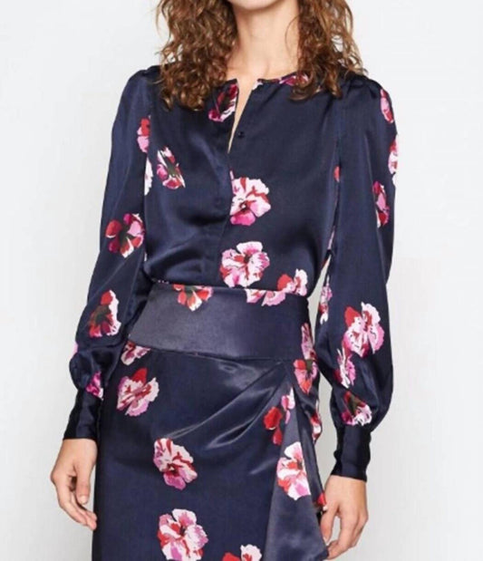 Joie - Antonela Floral Print Satin Blouse