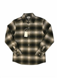 Gherardi Men's Button Up Shirt in black beige - men's shirt