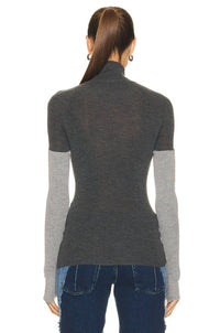 Peter Do - COMBO SLEEVE TURTLENECK SWEATER
